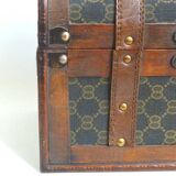 Monogrammed wooden chest