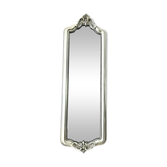 Miroir ancien rectangulaire vintage argent 71x24