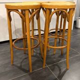 Set of 4 traditional cane stools