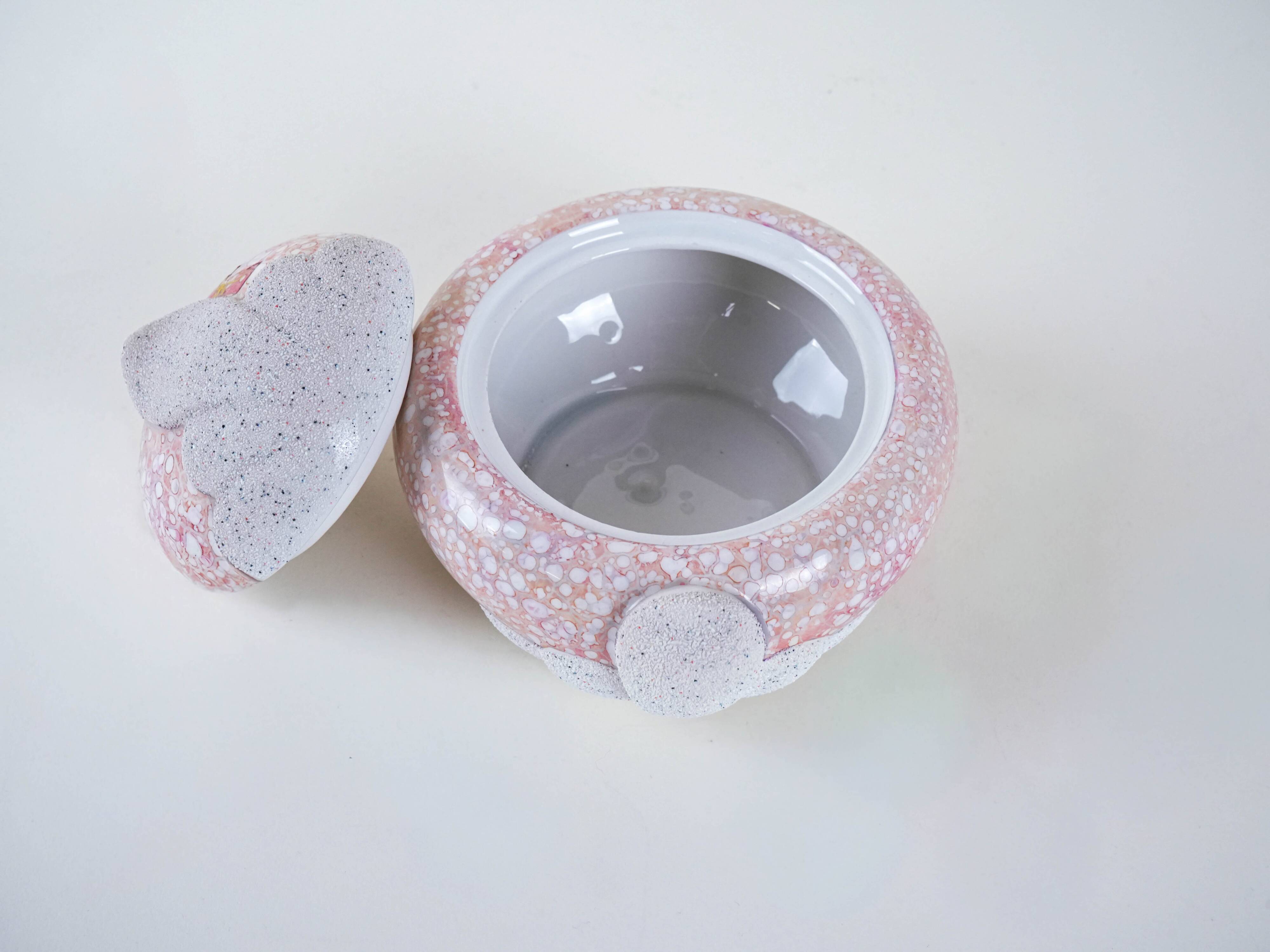 Ceramic sugar bowl, Italian design, 1970s, made in Italy