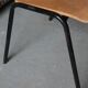 4 vintage school chairs, wood and metal
