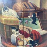 Painted notch patterns cats