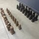 Large hand crafted wooden chess figure set, 1960s