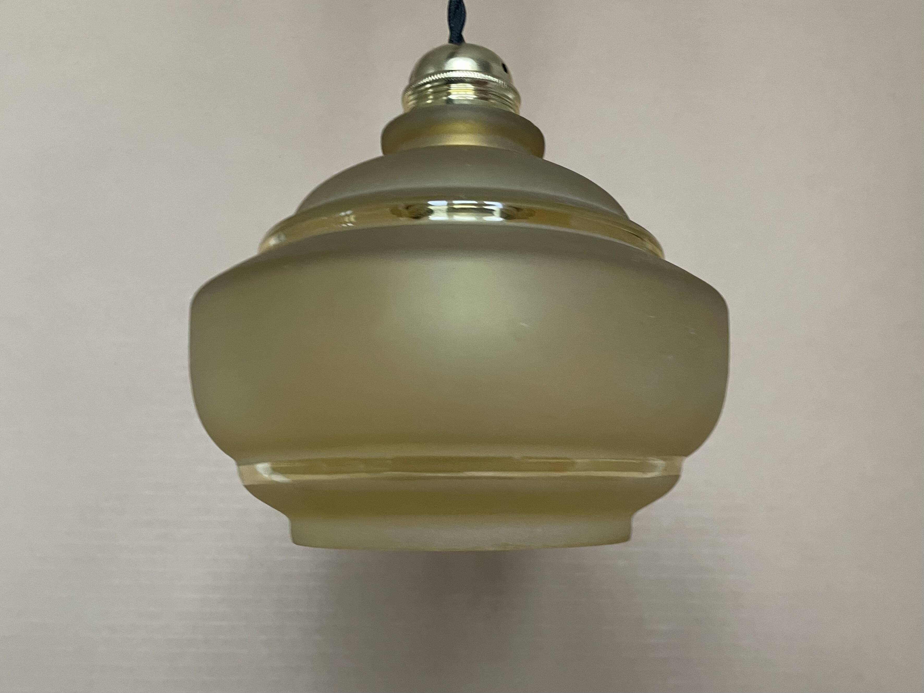 Small vintage glass pendant light