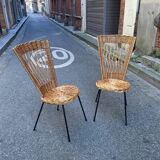 Pair of wicker chairs from the 1960s