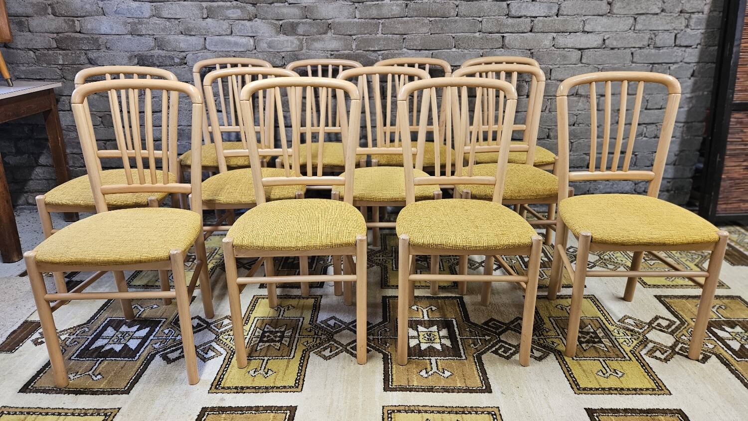 Set of 12 80s bistro chairs