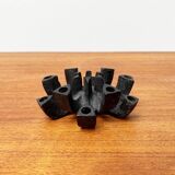 Brutalist cast iron candlestick from mid-century Japan by Jens H. Quistgaard, 1960s.