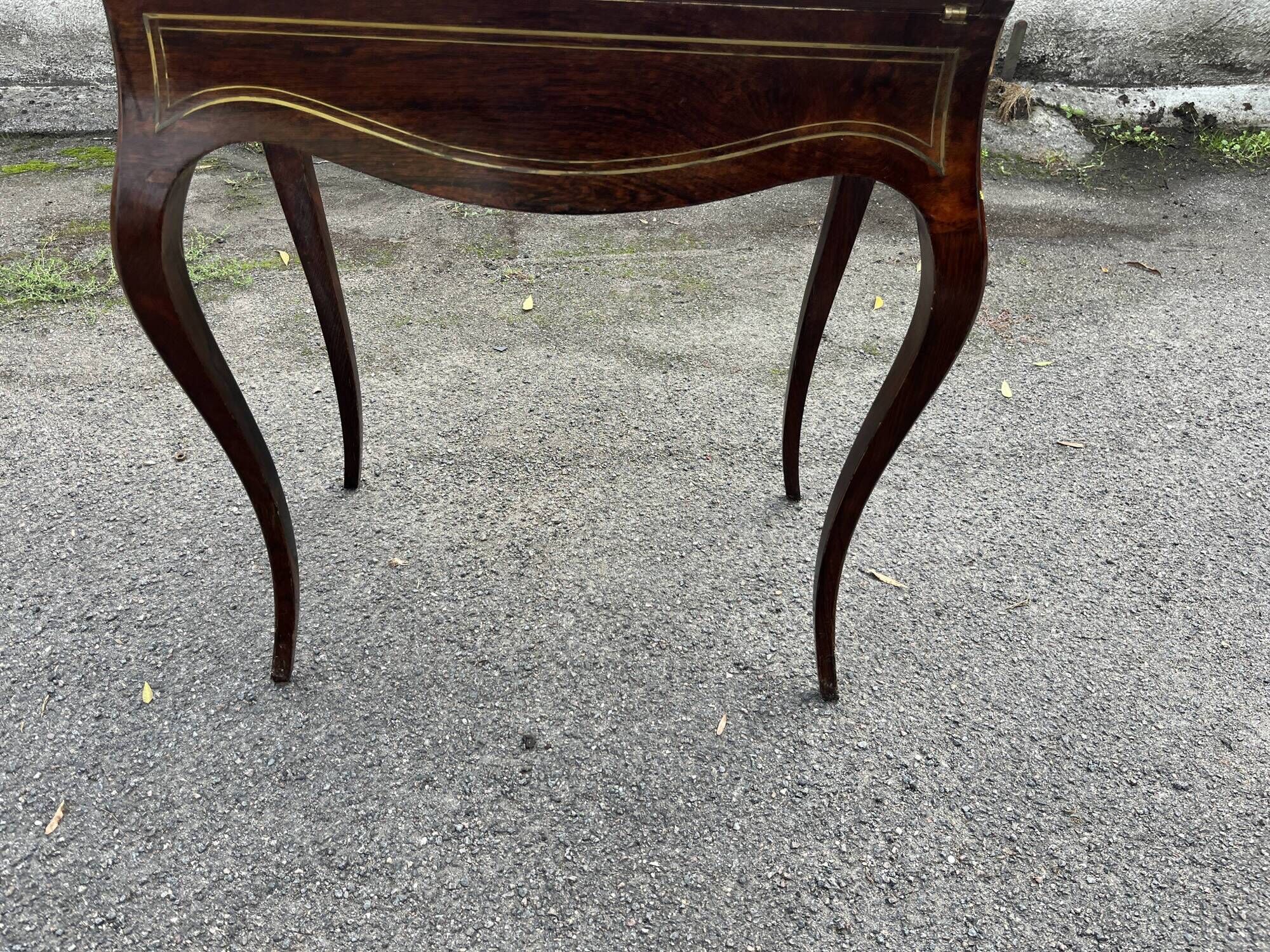 Napoleon III secretary desk in rosewood and brass marquetry