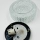 Vintage diamond point glass wall light RZB
