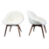 Pair of lounge chairs restored by Miroslav Navratil, 1960s