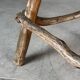 Late 19th Century Rustic Alpine Stool from Valle d'Aosta, Italy