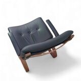 2 x leather lounge chairs