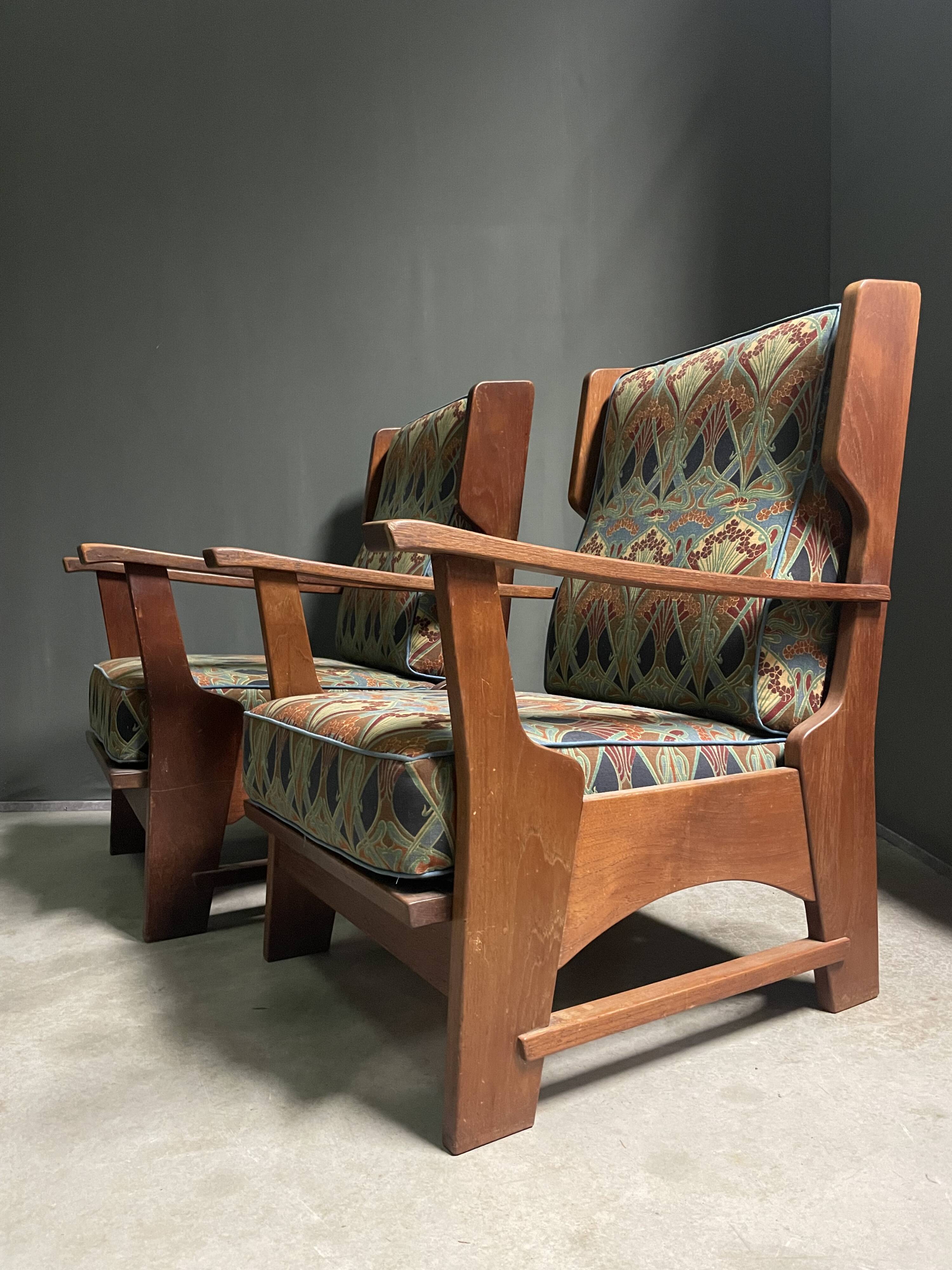 A pair of Bas van Pelt lounge chairs 1930's.