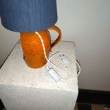 Ceramic lantern lamp 50s 60 orange