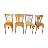 Lot of four old bistro chairs