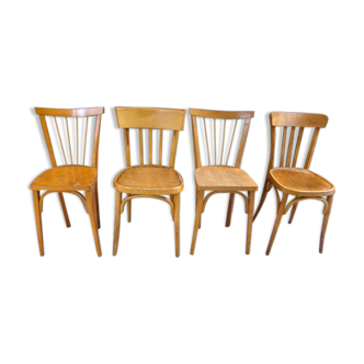 Lot of four old bistro chairs
