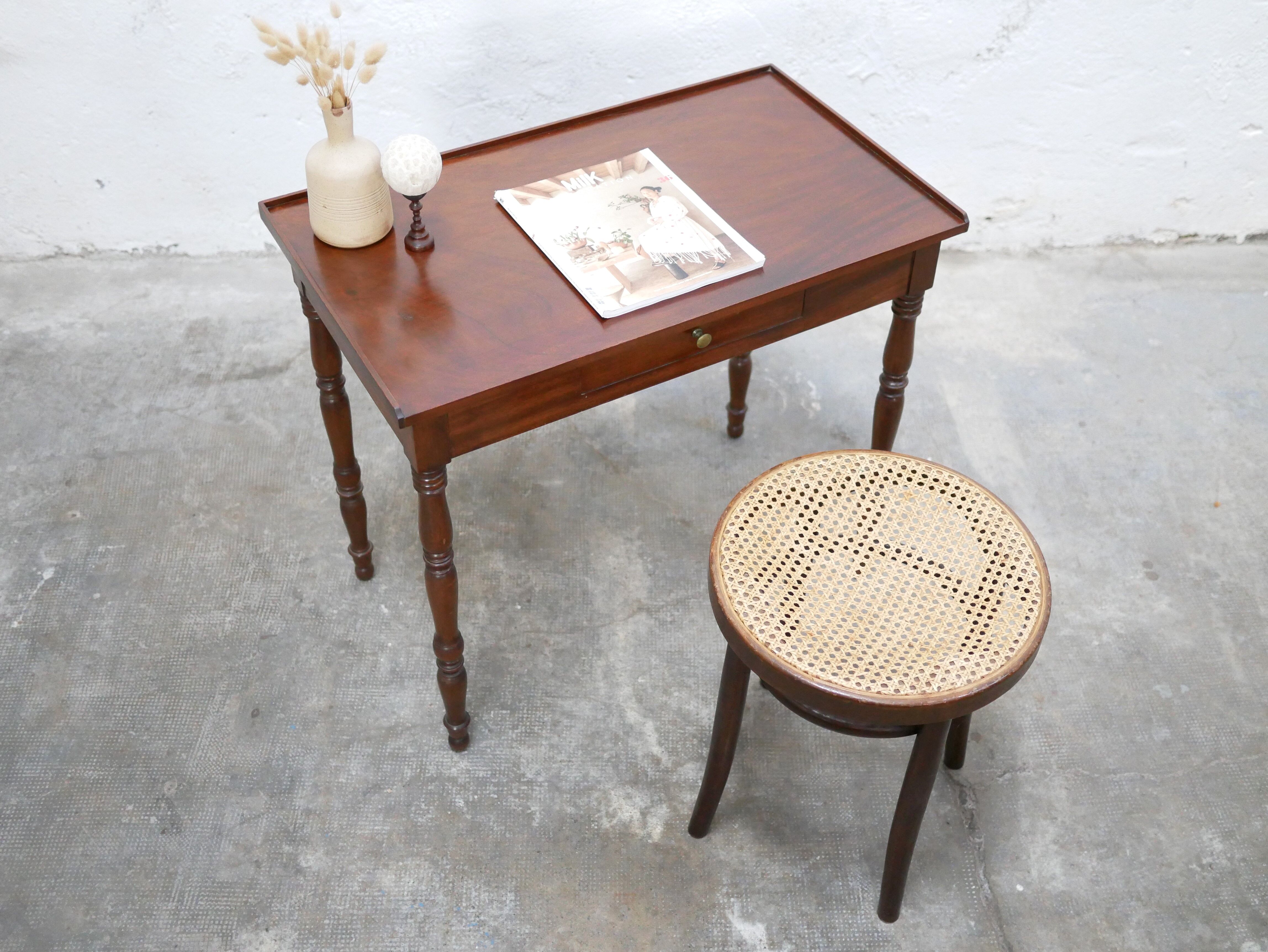 Vintage wooden desk side table