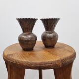 Pair of copper vases