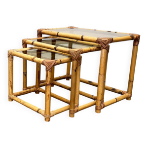 tables gigognes en bambou