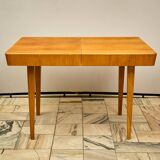 Vintage Extendable Oak Dining Table 1960s Czechoslovakia