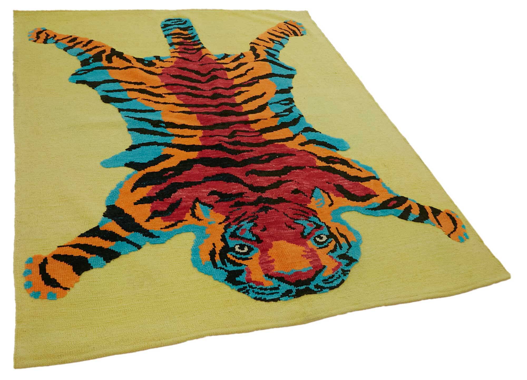 Tapis tigre turc en laine noué à la main 160 cm x 202 cm