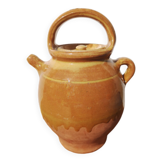 Gargoulette, glazed terracotta jug