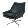 Mid-century leather swivel chair, 1960s