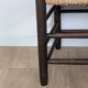 Wooden straw armchair