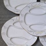 Art Nouveau majolica asparagus plates
