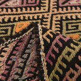 Yellow & Green Tribal Turkish Kilim Rug, 158x236Cm