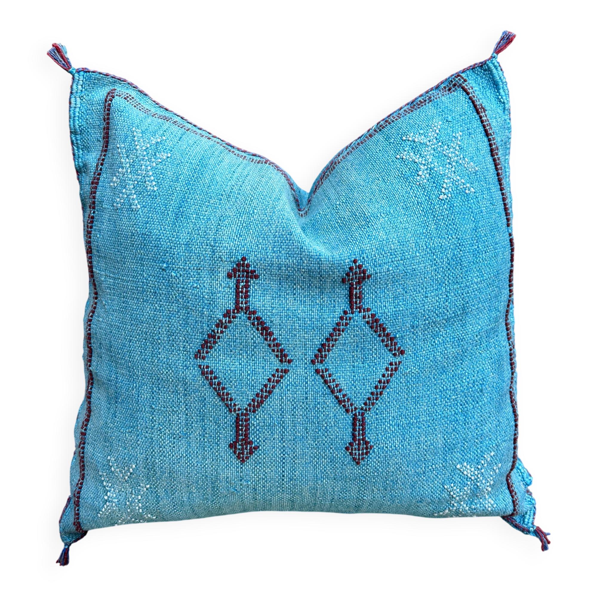 Handmade Moroccan silk cushion cover