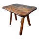 Brutalist popular art coffee table, solid wood, 1950.