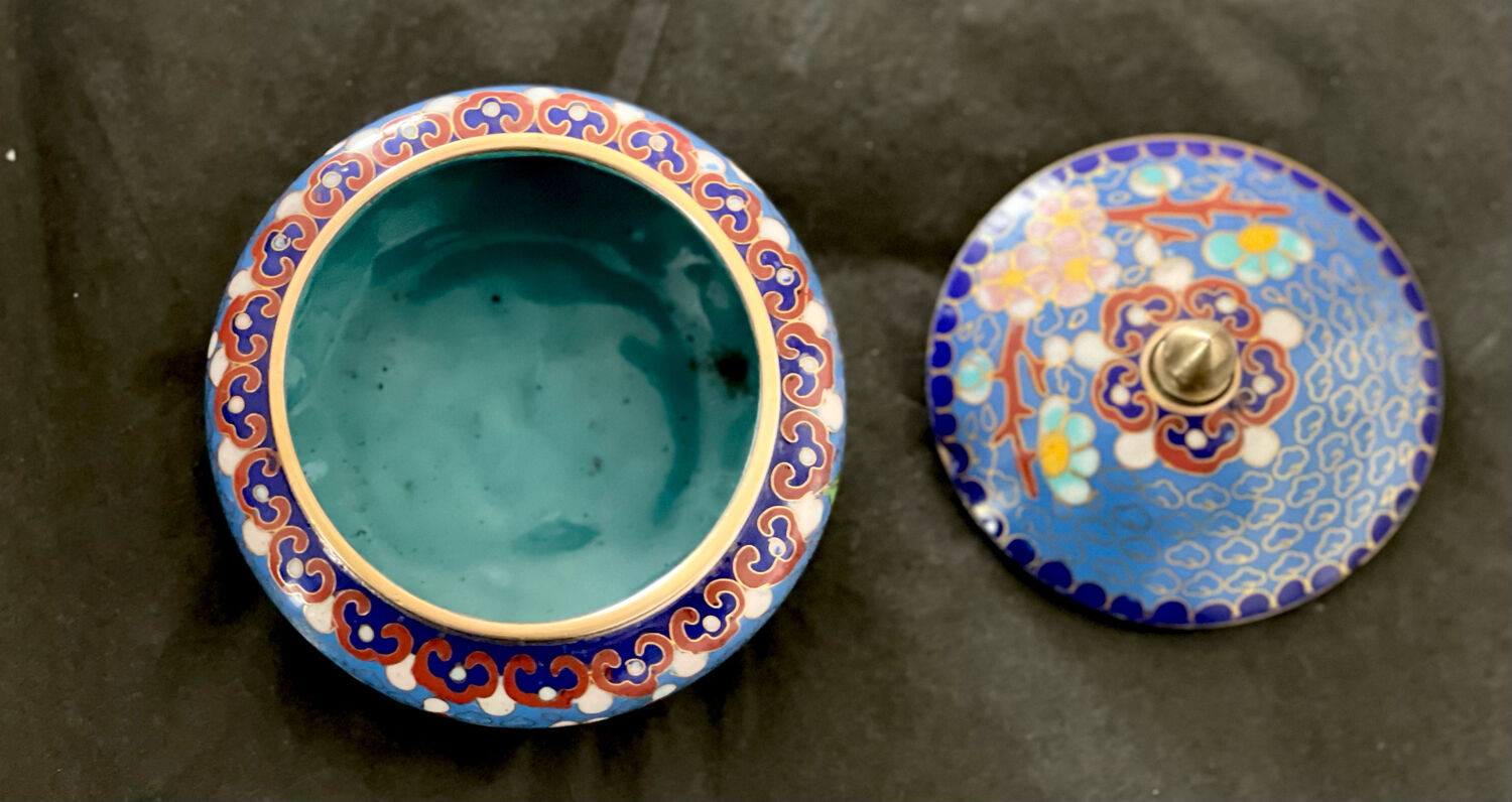 Cloisonné enamel candy box