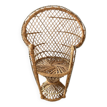 Fauteuil Emmanuelle miniature rotin