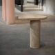 "Table d'appoint en travertin "Bold