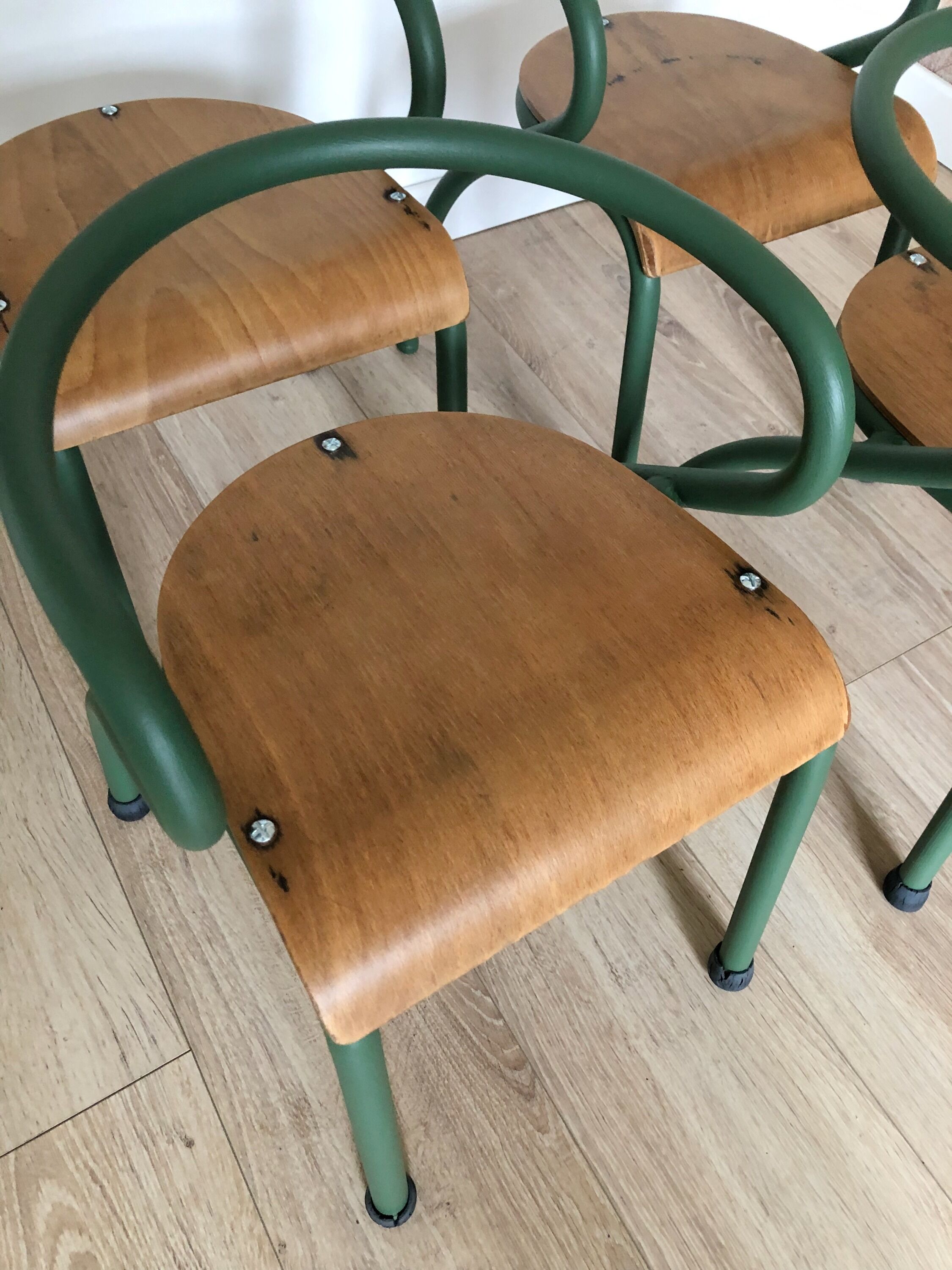 Nursery school chairs by Jacques Hitier, 50s