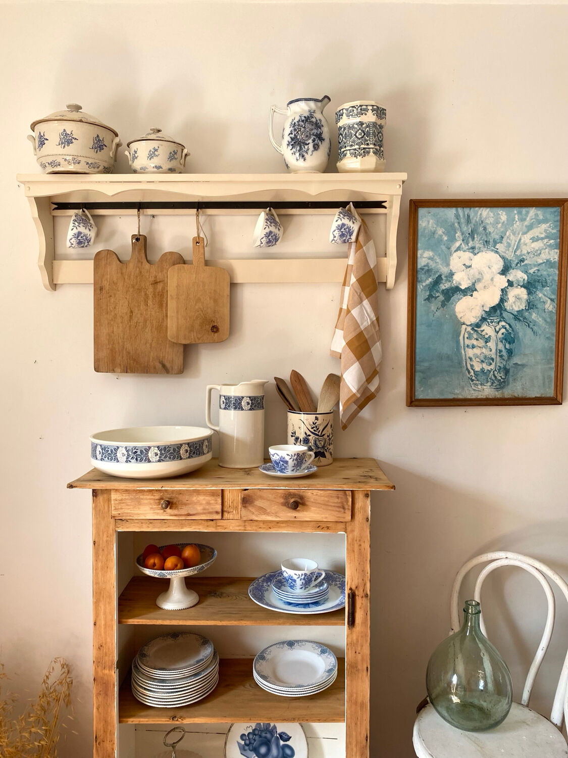 Old earthenware basin from Sarreguemines