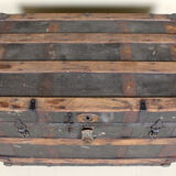 Wood and metal chest from the beginning of the twentieth