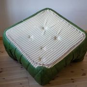 Green leather Togo living room set by Michel Ducaroy for Ligne Roset, 1979, set of 5