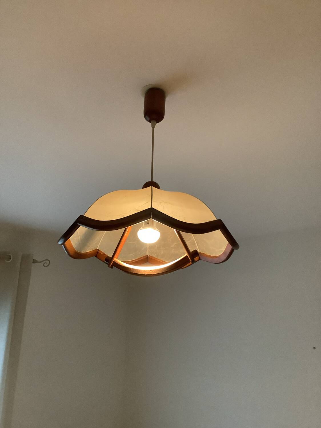 Lustre coupole fleur