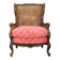 Antique Carved Wing Chair with Cane Sides , Czechoslovakia