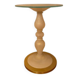 1990s Italian Venetian White and Gold Murano Glass Style Coffee Table