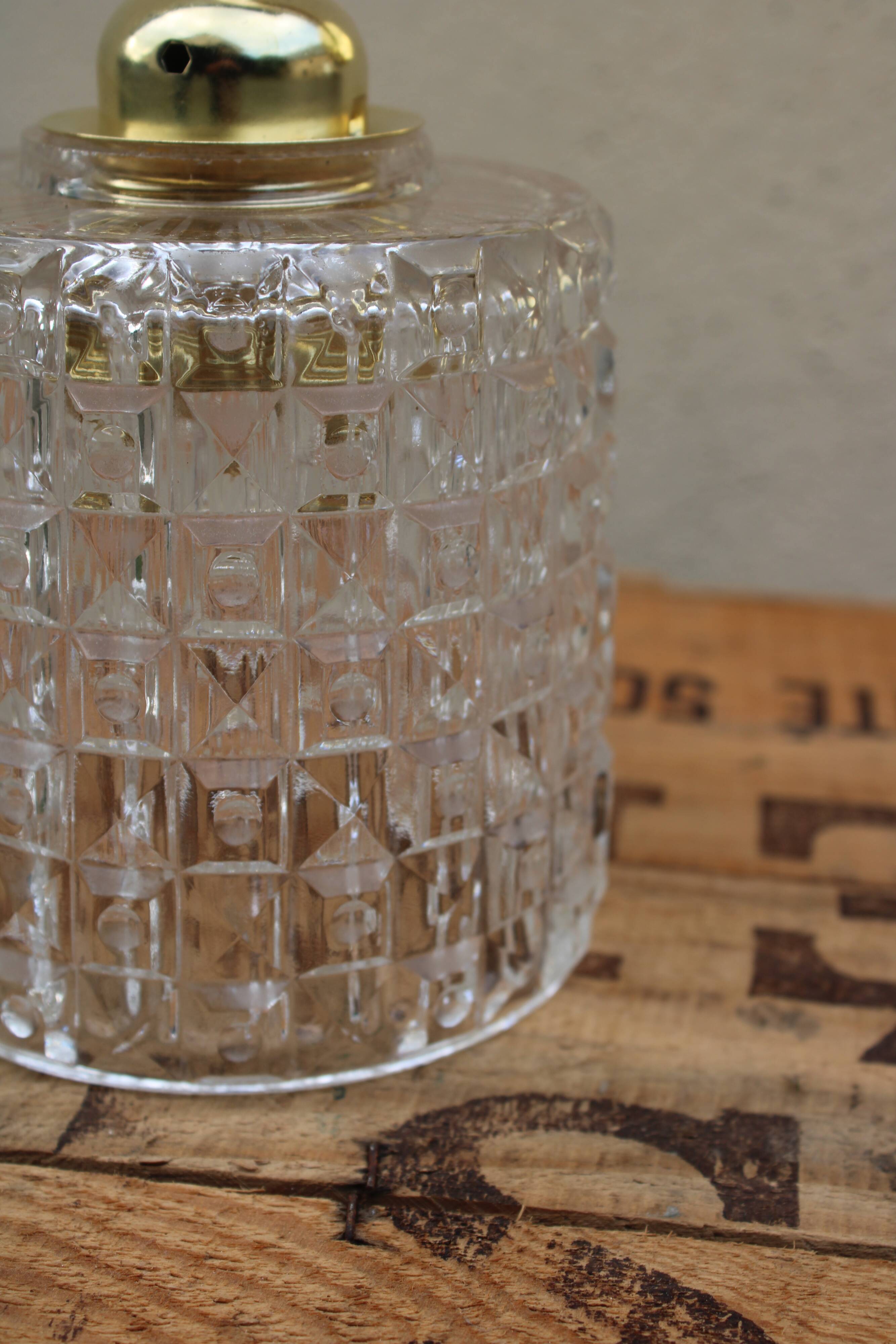 Brass and moulded glass sconce