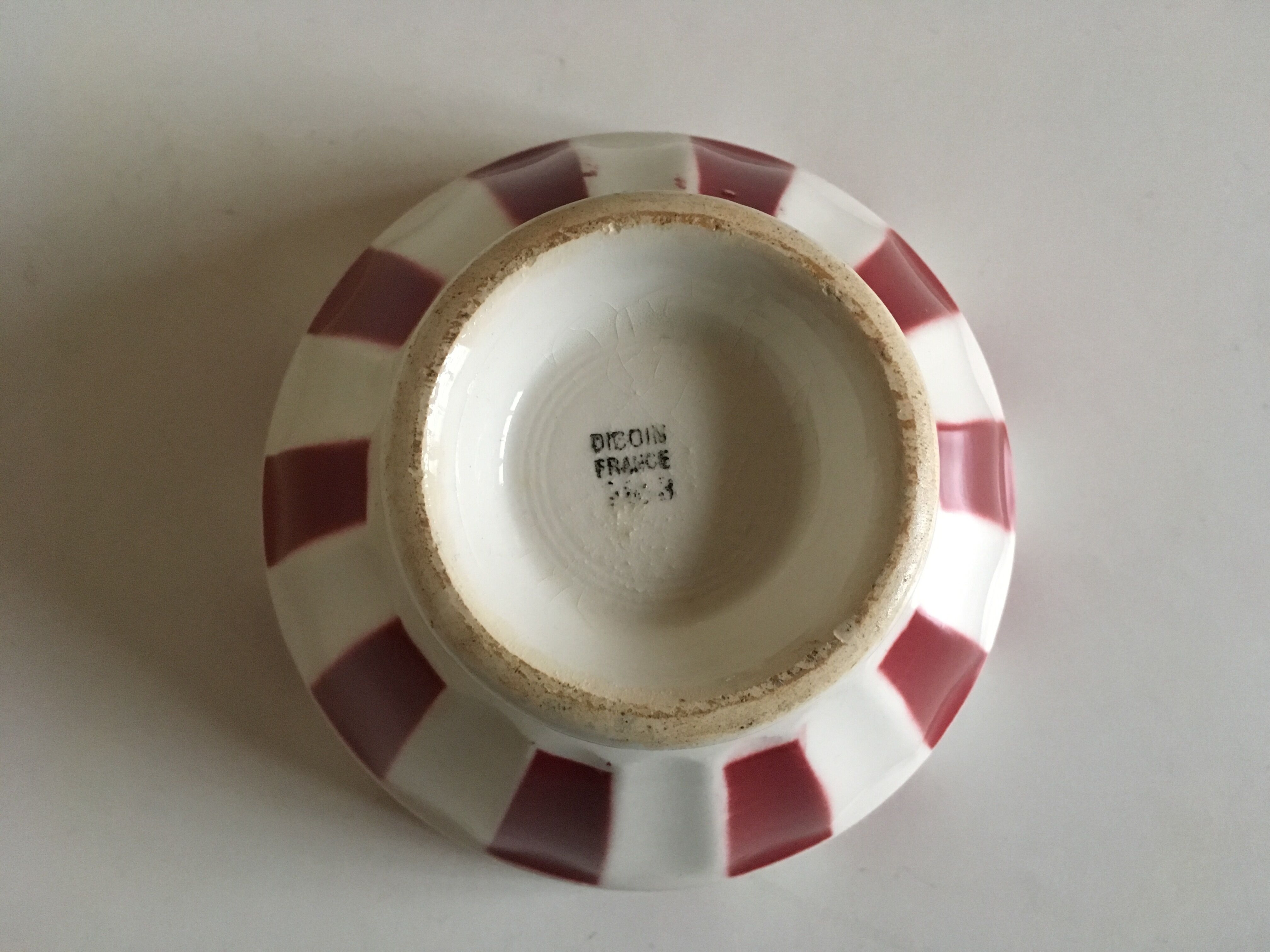 Set de 3 bols de faience terre de fer début 20