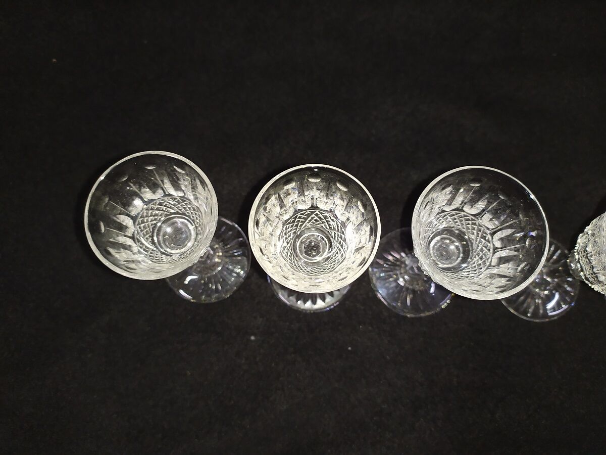 Lot de 6 verres a liqueur tommy Cristal de Saint Louis estampillé