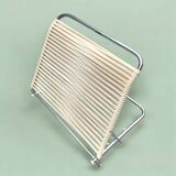 Torck - Vintage beach folder in chrome metal and white scoubidou