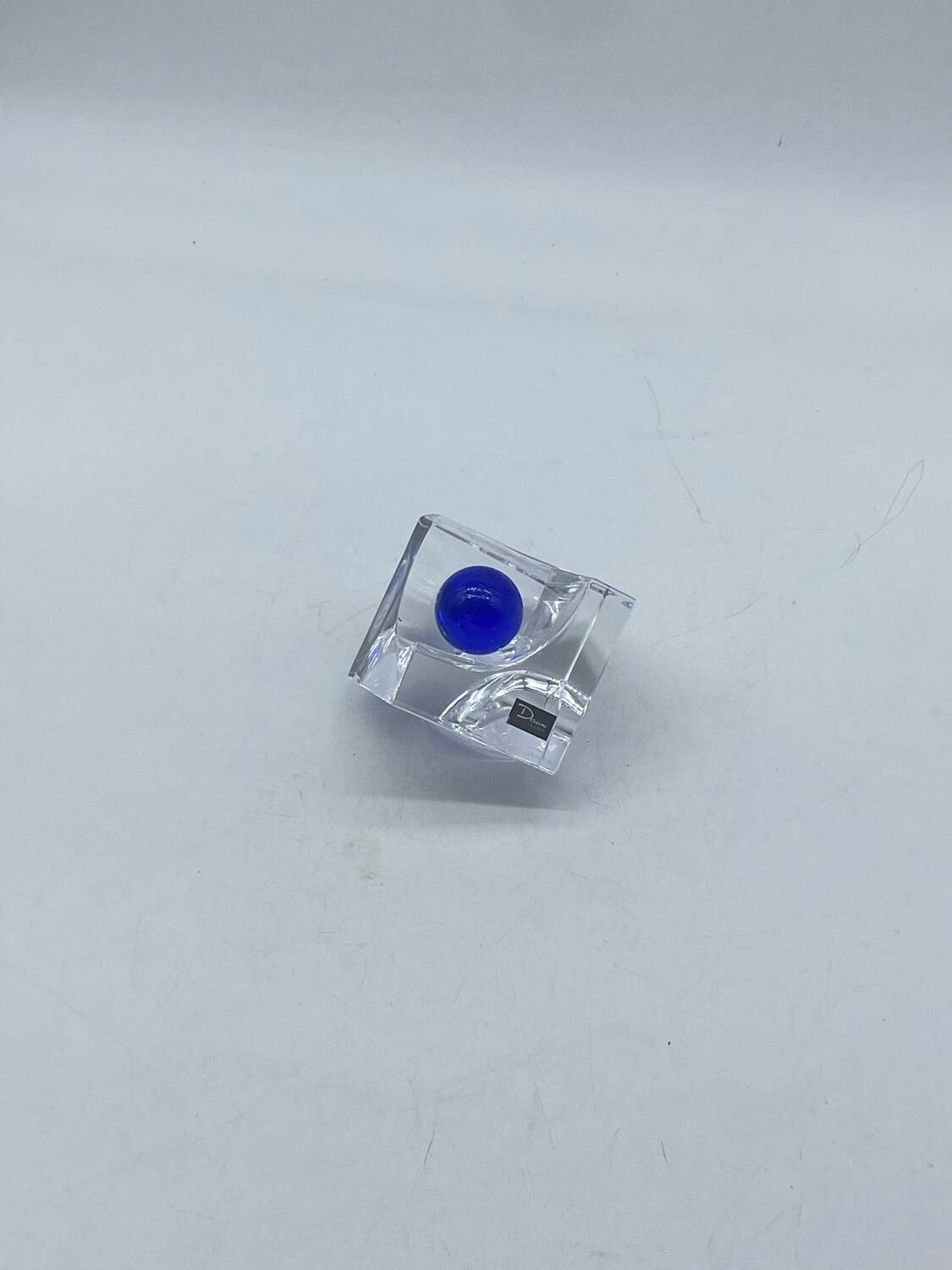 Daum France 🇫🇷 blue ball ashtray / pocket emptier