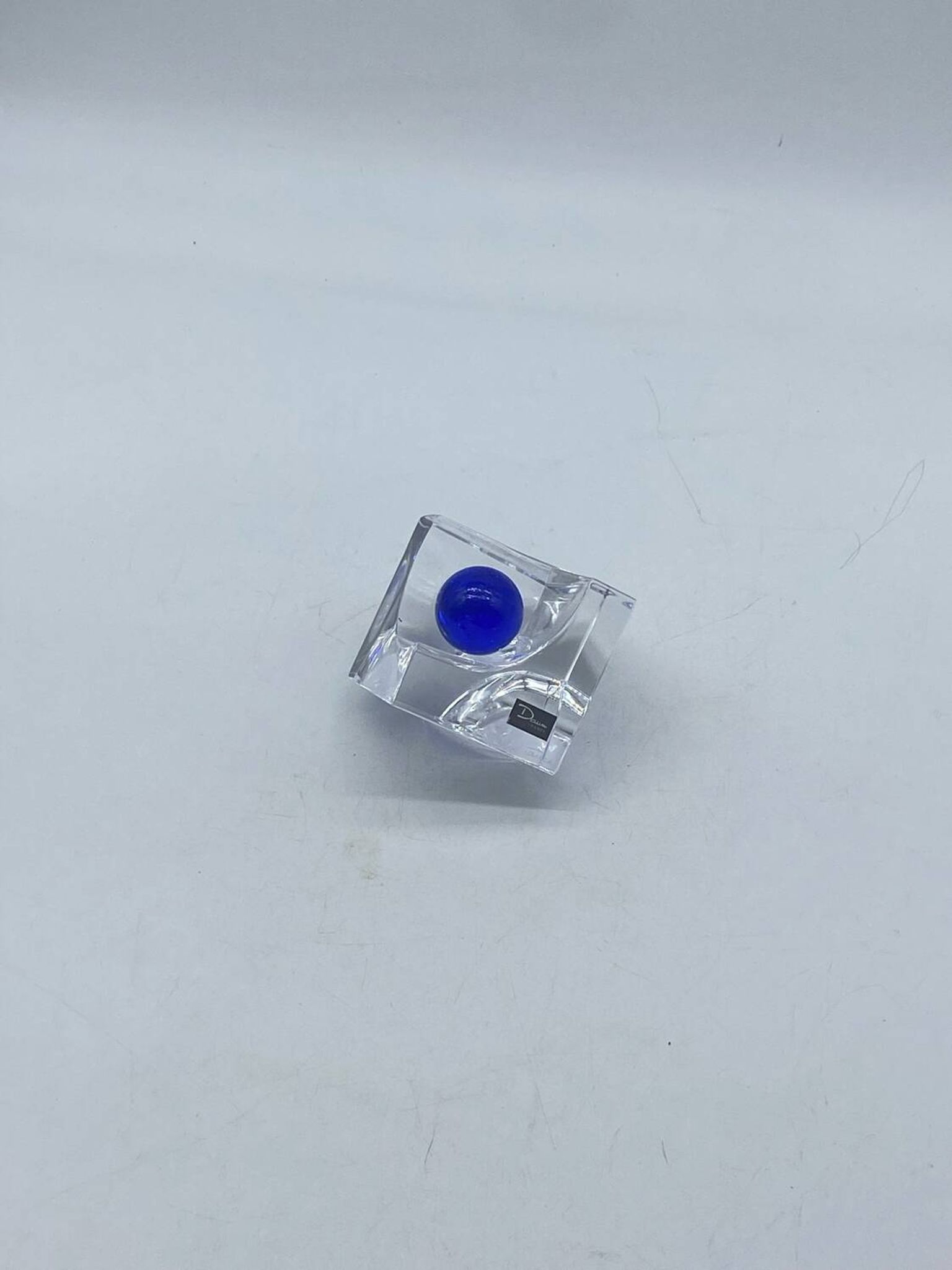 Vide poche / cendrier Daum France 🇫🇷 boule bleue