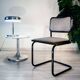 Chaise Cesca B32, noir et gris chiné, édition italienne