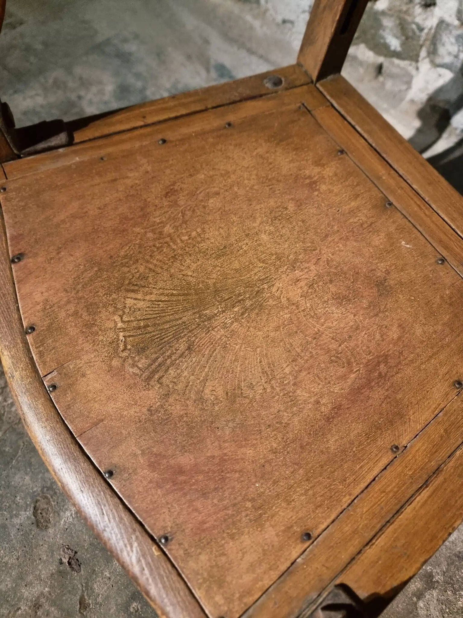 Antique French barber's chair, early 1900s